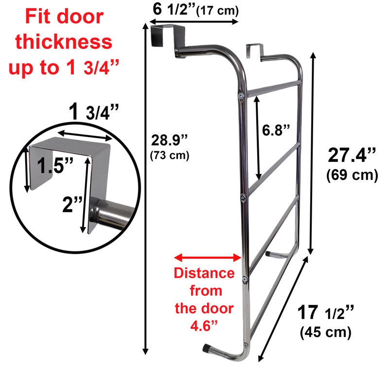 Evideco Four Bar OvertheDoor Towel Rack & Reviews Wayfair